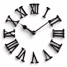 a very big clock with roman numerals on it