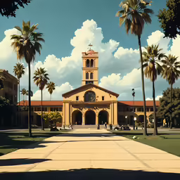 a building has a clock tower on it