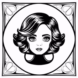 a woman in a circle with the word love on it