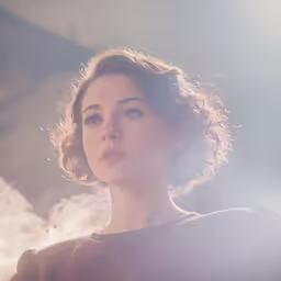 a woman that is staring into the distance
