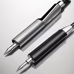 two pen are sitting on top of each other