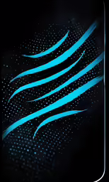 a dark photo with bright blue streaks on the top of it