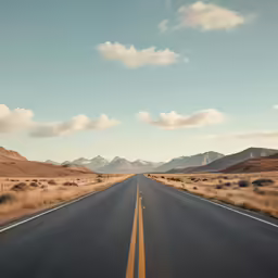 an empty road in the middle of nowhere