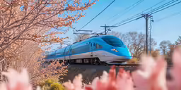 a very long train going through the country