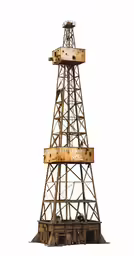 a metal tower with signs hanging on it