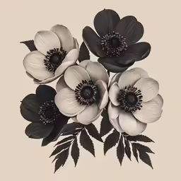 a group of flowers sitting next to each other