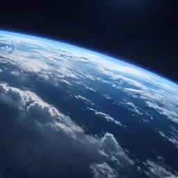 a full view of earth and some clouds