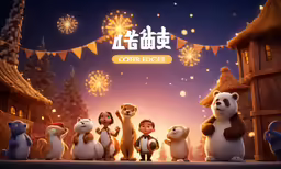 a group of animals that are standing in the snow