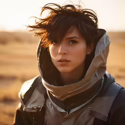 a young woman is photographed wearing an all weather coat