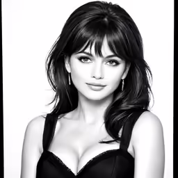 a woman wearing a bra top posing in black