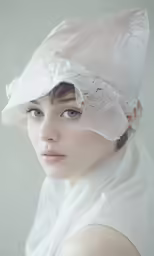 a young lady in a hat on her head