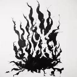 an abstract image of black ink splots and bleaches