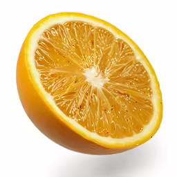 the orange has not been sliced yet on display