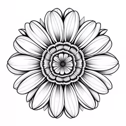 the top of a sunflower is shown in black and white,black and white image of a large daisy