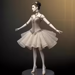 a ballerina is posing on a white ballerina