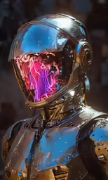 this is a man in space clothing, wearing a helmet and gloves