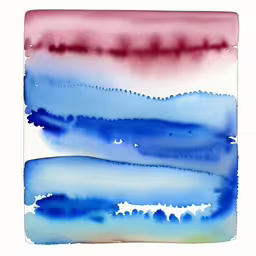 blue, purple, and pink watercolor paint with black and white