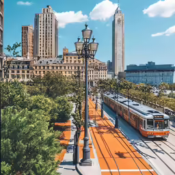 there are two train tracks in the city