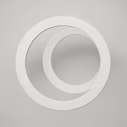 three circles with white background in an object