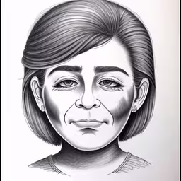 a drawing of a woman in profile,a portrait drawn with pen on paper,a drawing of a woman with an open mouth,a drawing of a girl