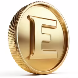 a gold coin that says f is one