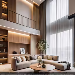 a living room filled with furniture and windows