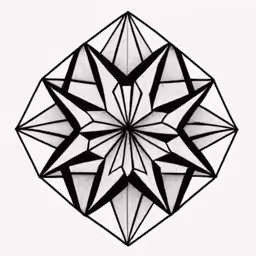 a black and white drawing of a star