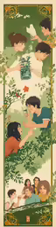 this is a painting depicting a group of people
