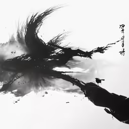 two silhouettes standing over a body of water