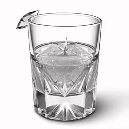 a glass of vodka with ice