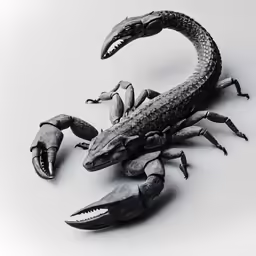 a crab scorpion with a claw on its back