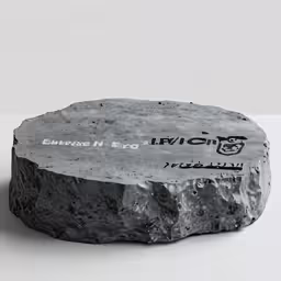 a close up of a rock with a rock on it