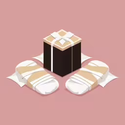 a piece of cardboard with some white tissue on top
