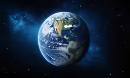 a shot of the earth from space is pictured in this illustration