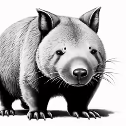 a large animal is standing on a white ground