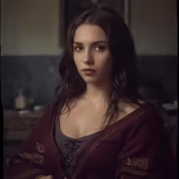 a young woman is photographed for the camera
