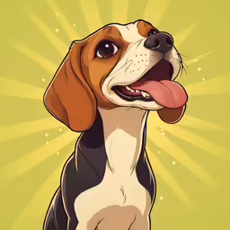 a dog with a tongue sticking out