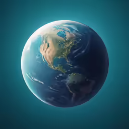 an animated image of the earth with a clear sky