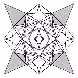 the image is made up of a black and white geometric design,a black and white design with geometrical shapes