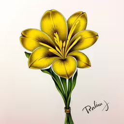 a watercolor drawing of yellow flowers on a white background,a bouquet of yellow flowers sitting on top of a table
