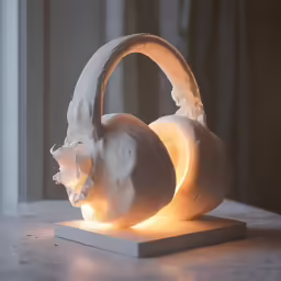 a white vase that has been cast and put together