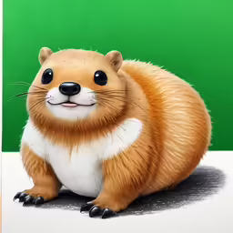 this is a painting of an animal with big eyes