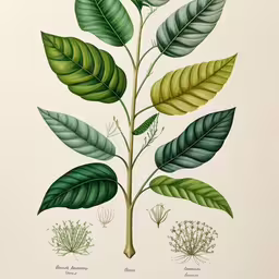 this is a print of a botanical plant,the illustration depicts an unusual form of plant life