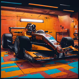 a large white race car sitting in front of a display case,the new cateral indy indy car is displayed