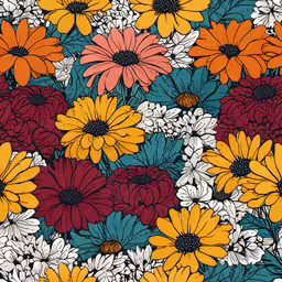flower print is shown on the surface,an image of a flowered field that is on a wall