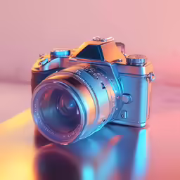 an image of a camera and some colored images