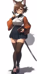 a cartoon image of a woman with a knife
