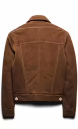 a brown jacket is shown from the back