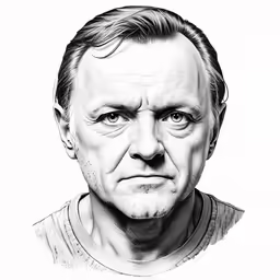 a portrait of a man looking pensive