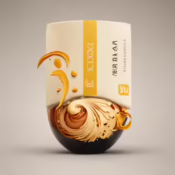 the chocolate in the jar is swirled